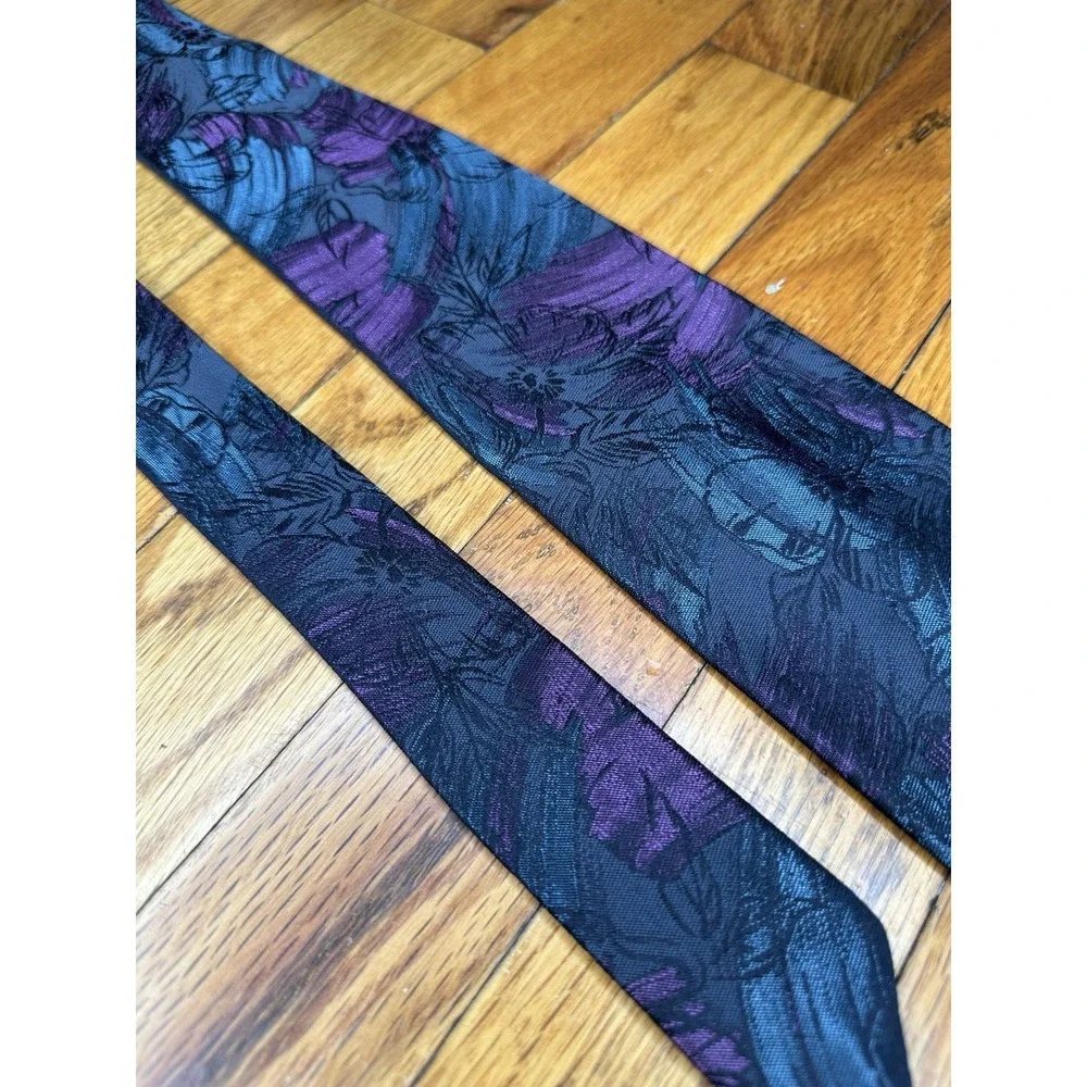 Metallic Purple & Teal Tie By‎ Paco Rabanne Paris - Gorgeous!